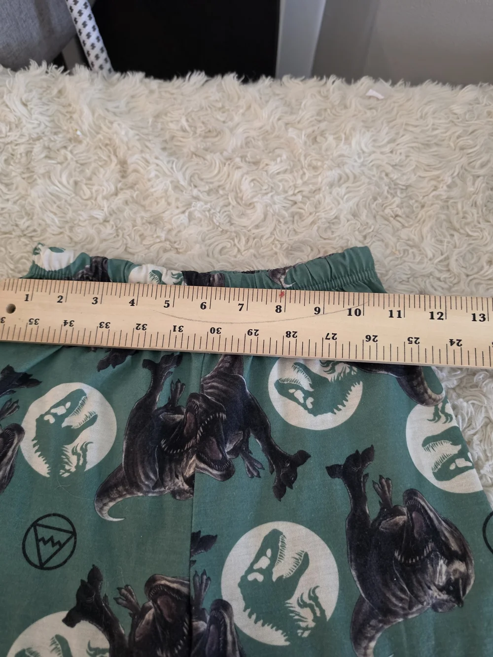 Kids Dinosaur Pajama Set - Teal & White T-Rex Sleepwear